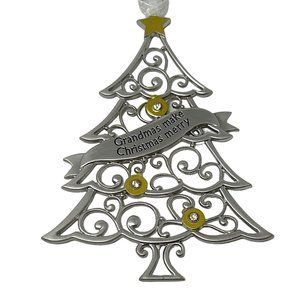 Ganz - Christmas Tree Ornament Engraved with‎ "Grandmas make Christmas merry"